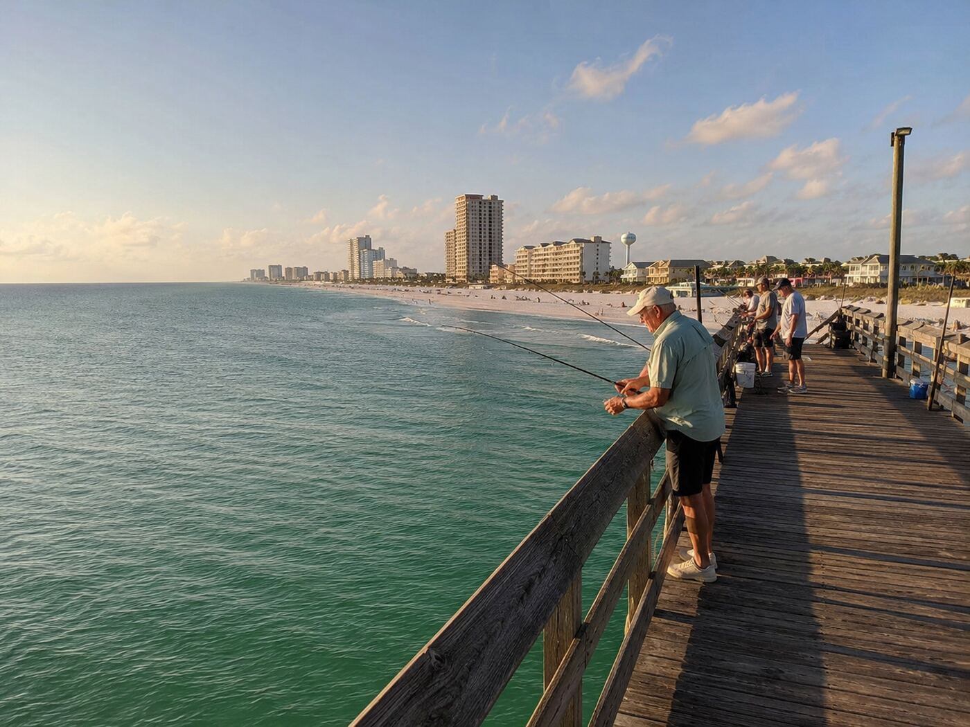 Fishing pier stretching into the Gulf at Panama City Beach